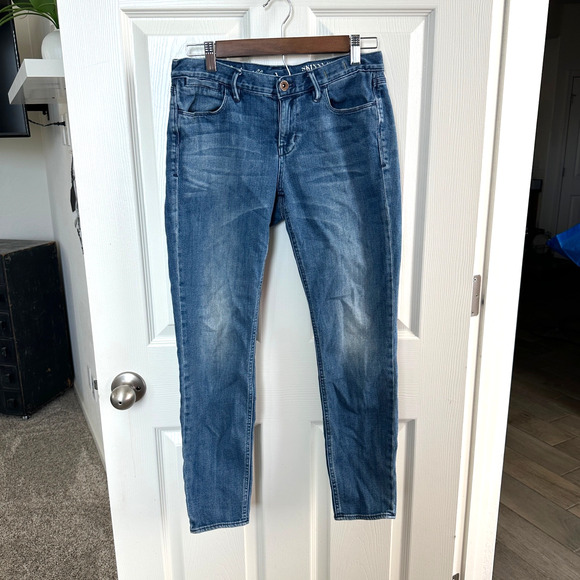 madewell skinny ankle jeans womens 28 mid rise stretch medium wash slim - Picture 1 of 10